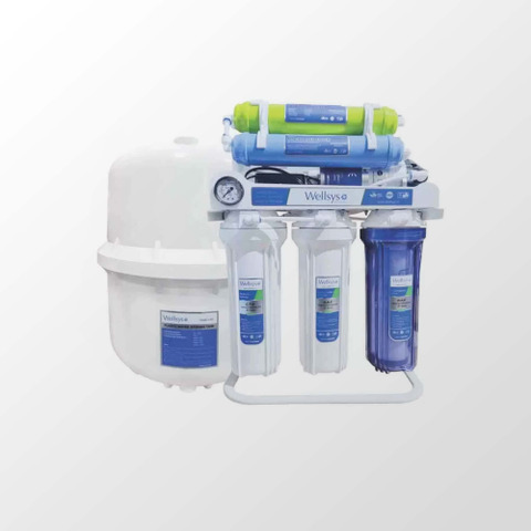 Wellsys RO 100sg White 7stages RO Water Purifier With Stand Pressure Meter 2
